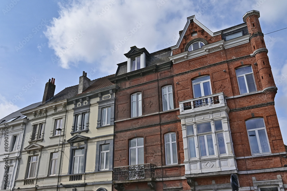 Gand, canali, antiche case e palazzi del centro storico - Fiandre, Belgio