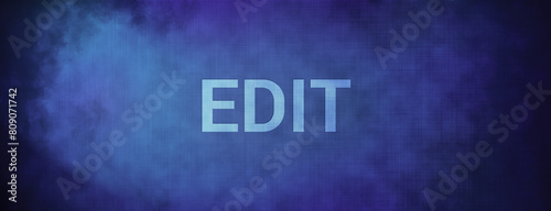 Edit isolated on fabric blue banner background abstract