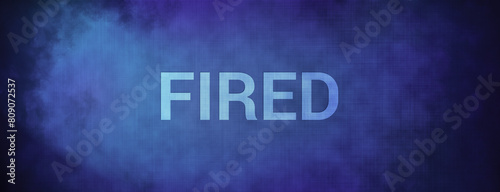 Fired isolated on fabric blue banner background abstract