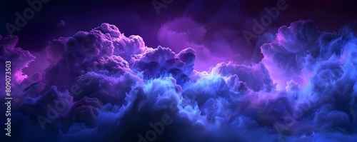 Enchanting Neon Clouds Adrift in a Dreamlike Cosmos