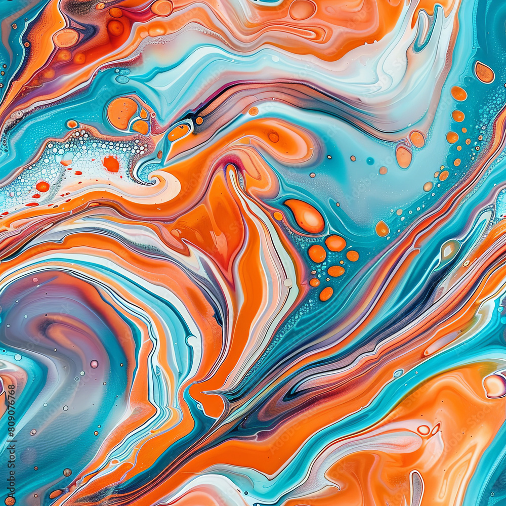 A colorful acrylic painting in a swirling marble design with shades of blue, purple, and white A colorful acrylic painting in a swirling marble design with shades of blue, purple, and white