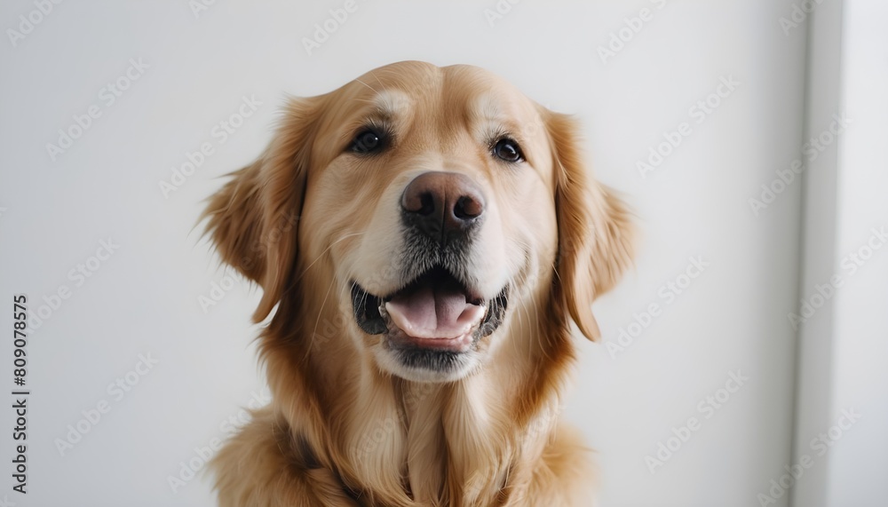 golden retriever portrait create with ai
