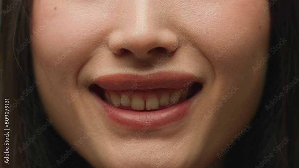 Close up face in details female toothy white oral dental smile teeth healthy client model young girl Asian chinese korean unrecognizable woman beauty lips mouth joyful cheerful emotions happy smiling Close up face in details female toothy white oral dental smile teeth healthy client model young girl Asian chinese korean unrecognizable woman beauty lips mouth joyful cheerful emotions happy smiling