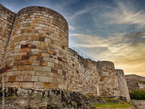 Fortress wall in Zamora city, Spain. photo