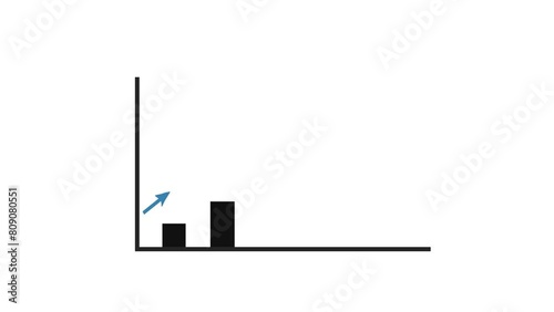 business growth  graph with arrow 