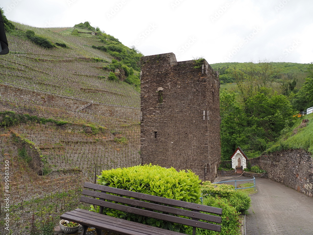 Viereckiger Turm in Zell an der Mosel