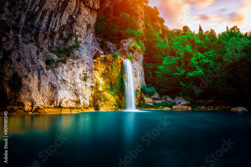 Ilıca Waterfall in Küre Mountains National Park, Turkey