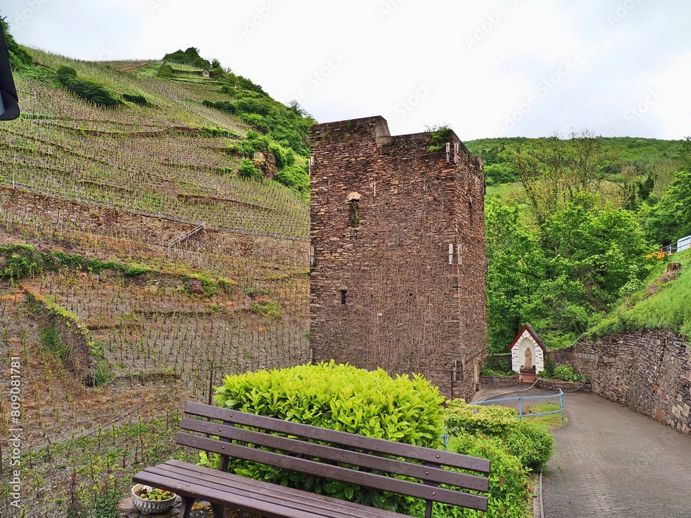 Viereckiger Turm in Zell an der Mosel