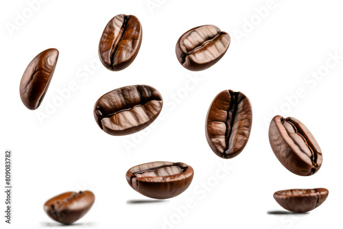 coffee beans isolated on white