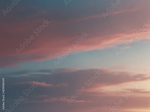 Soft gradients of pink and sky blue evoke a sense of peace