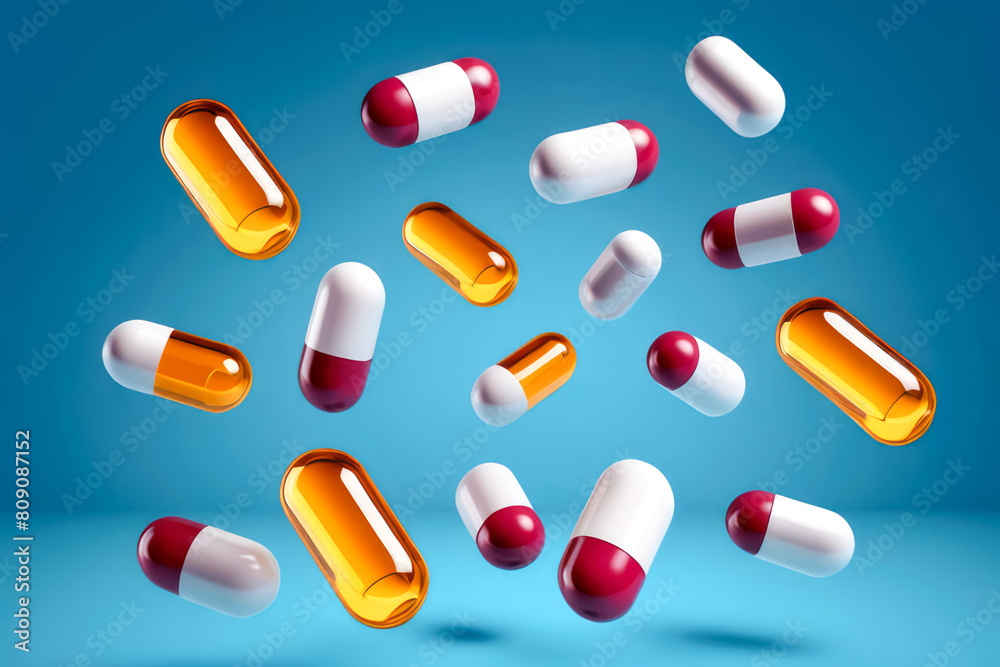 seamless background with pills seamless background with pills