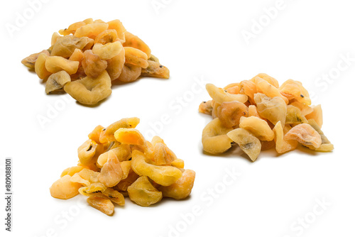 Dried passion fruit isolated on a white background.