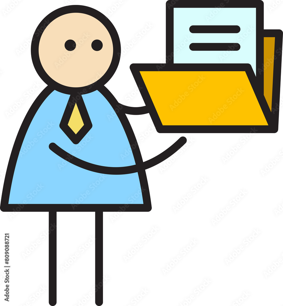 Businessman Holding Document Folder Stick Figure
Businessman Holding Document Folder Stick Figure