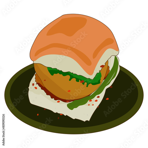 Vada Pav vector