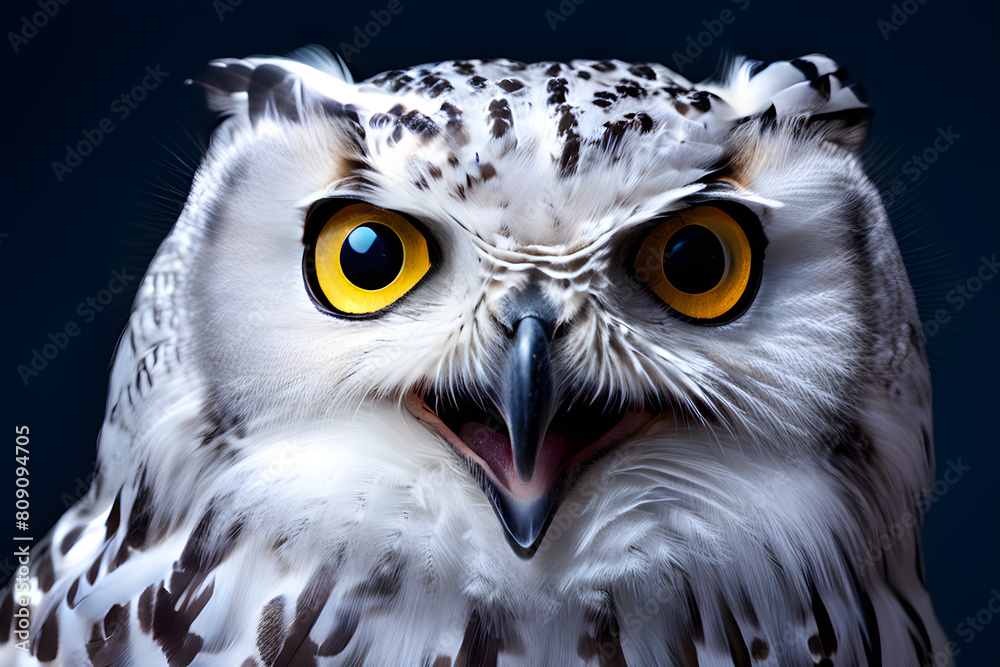 Obraz premium close-up portrait of a polar owl