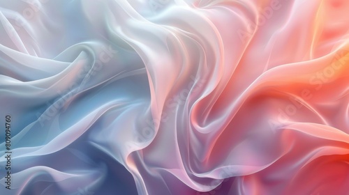 Digital abstract art depicting swirling textures in soft pastel colors, creating a dreamy and ethereal visual experience reminiscent of fluid motion.