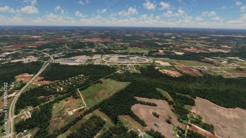 Aerial view of Darlington Raceway in South Carolina. United States photo