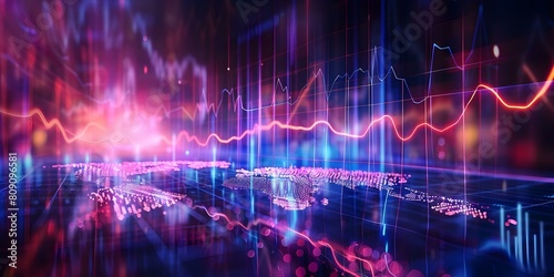 Global financial graph illustrating interconnected global economy through data visualization. Concept Global economy, Financial data, Data visualization, Interconnected markets