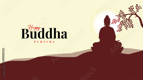 Buddha Purnima, Buddha Jayanti, Happy Vesak Day Social Media Poster