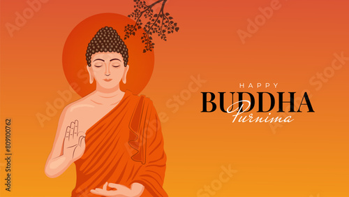 Buddha Purnima, Buddha Jayanti, Happy Vesak Day Social Media Poster