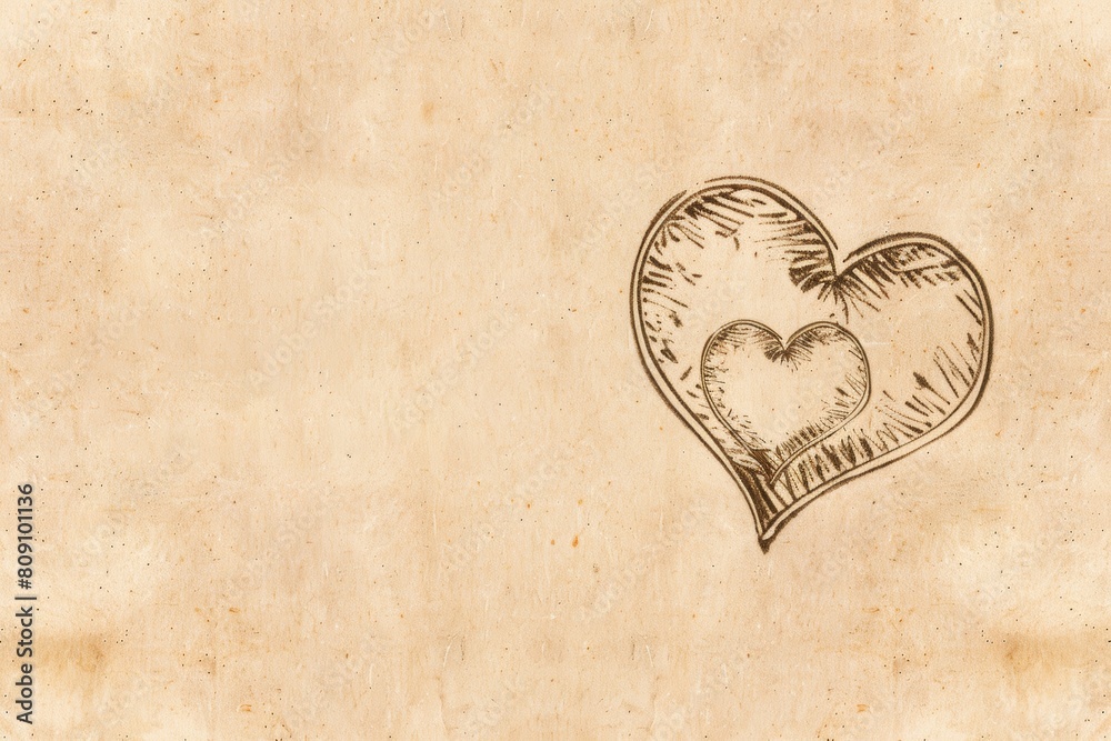A simple and elegant card with two red paper hearts with the text A simple and elegant card with two red paper hearts with the text