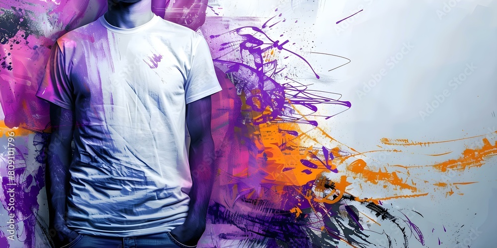 Spray Paint Elements in Grunge Street Art Style Shirt Design. Concept Spray Paint Art, Grunge Style, Street Art Shirt Design