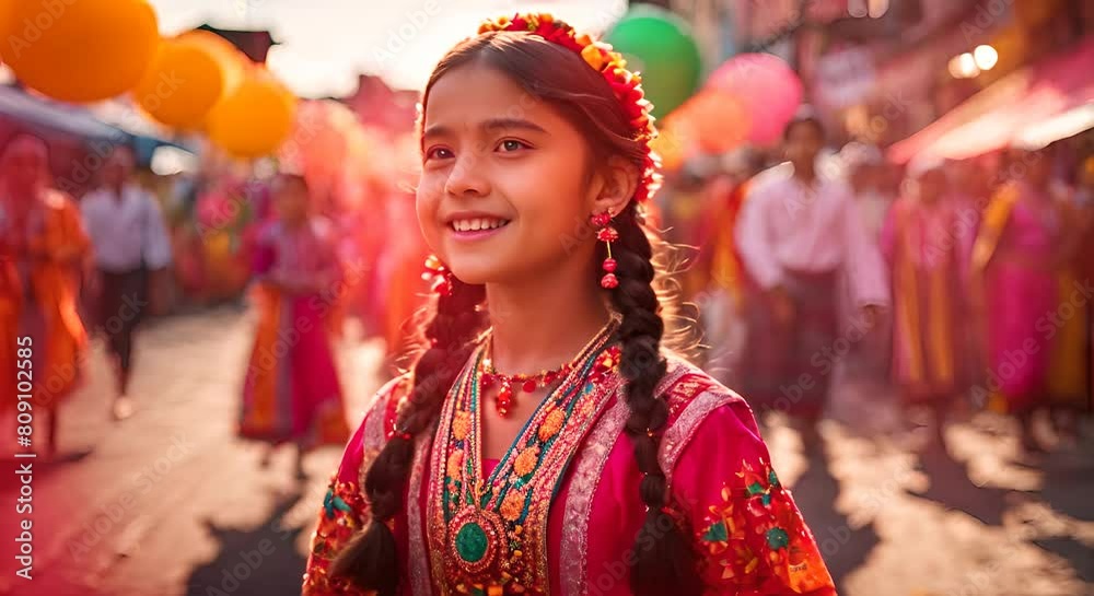 Indian girl at an Indian festival. Indian girl at an Indian festival.