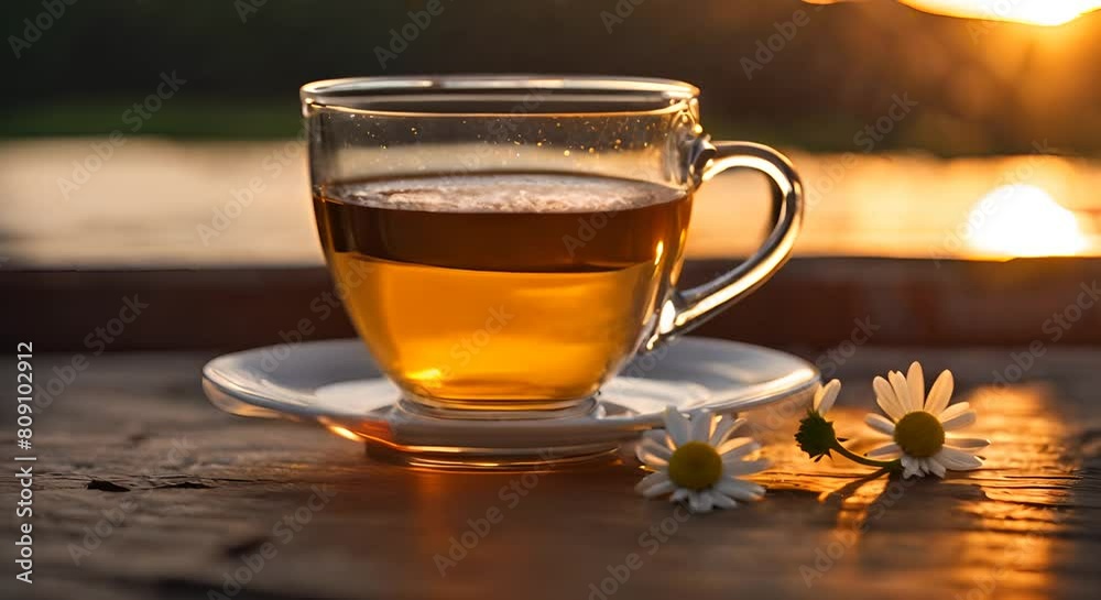 Cup with chamomile. Cup with chamomile.