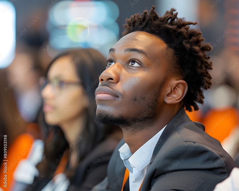 Young Professional Attending Financial Planning Workshop for Student Loan Optimization Young Professional Attending Financial Planning Workshop for Student Loan Optimization