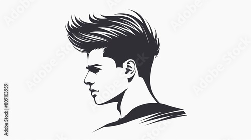undercut hair logo 