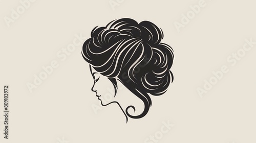 updo hair logo  photo