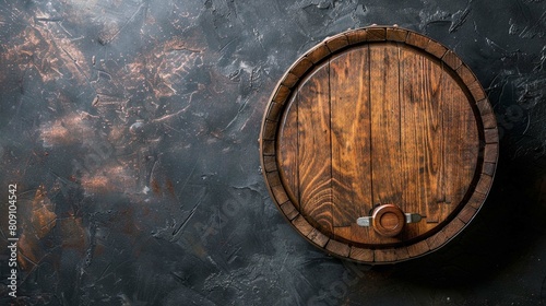 Wooden oak barrel cut out  photo