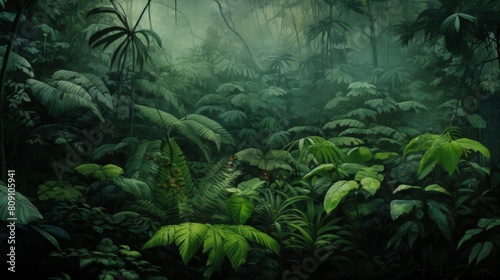 nature leaves  green tropical forest 