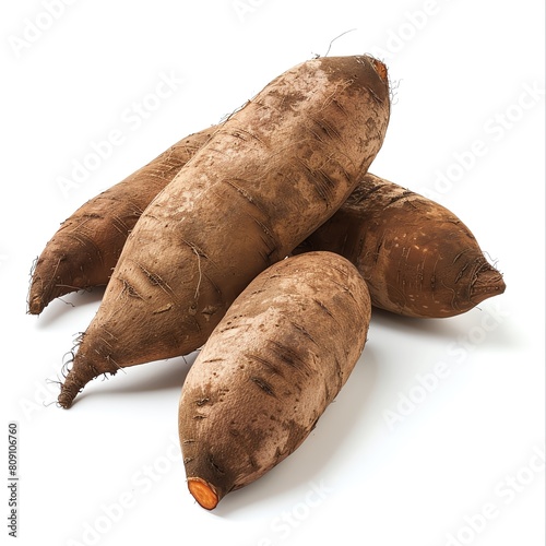 This is an image of a yam, a starchy root vegetable that is a staple food in many parts of the world. Yams are a good source of carbohydrates, potassium, and fiber.