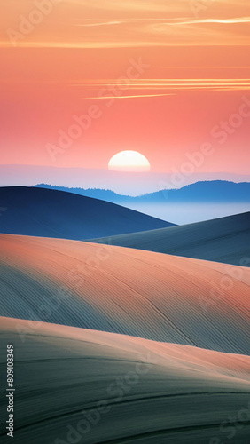 Sunset in the desert wallpaper for Notebook cover, I pad, I phone, mobile high quality images