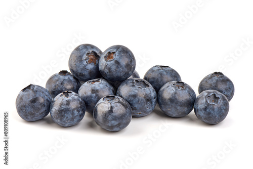 Forest blueberries, isolated on white background photo
