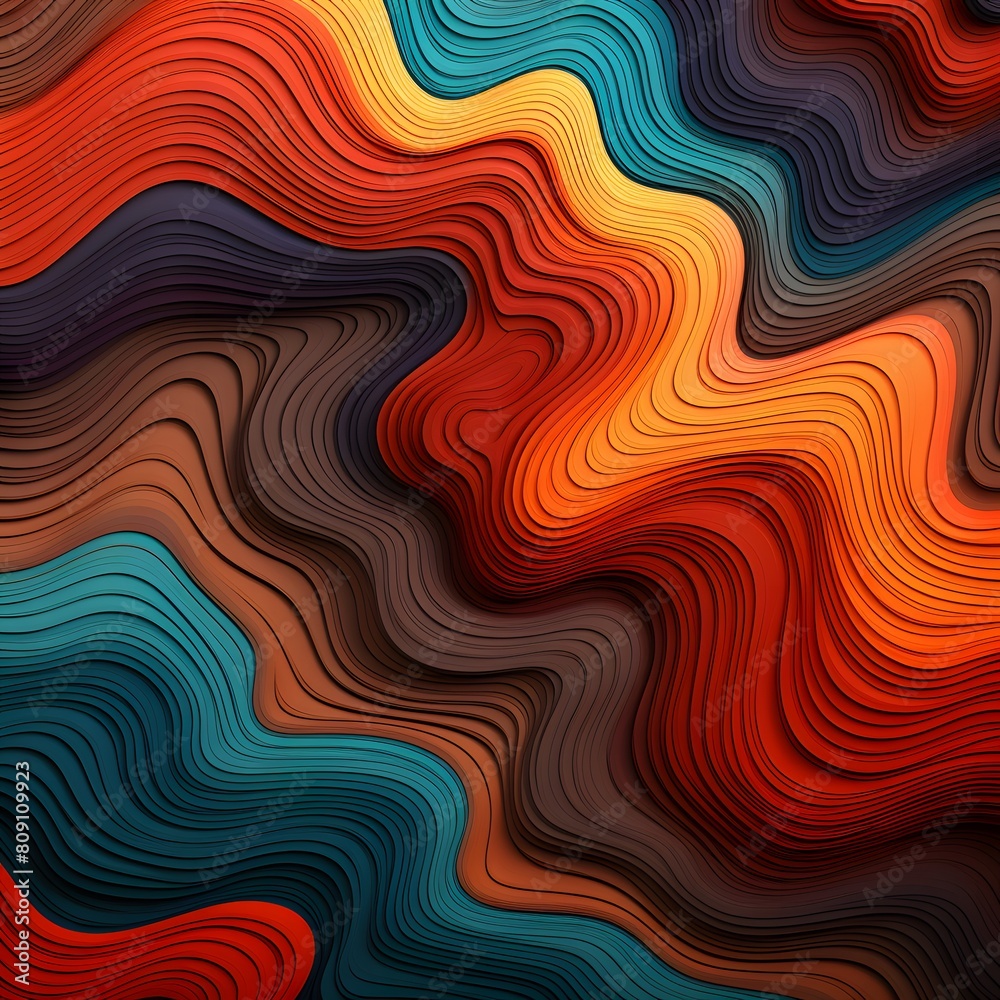 Abstract lines background. Generative AI.