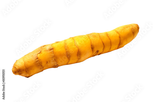Fresh turmeric root, a natural wonder with a vibrant yellow color. photo