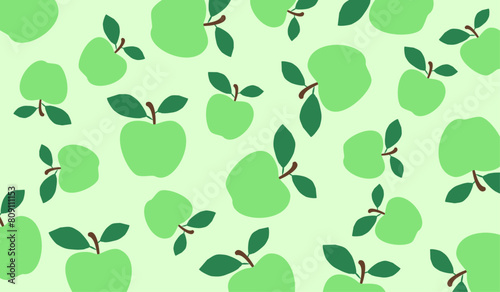 Cute apple fruits pattern background vector design