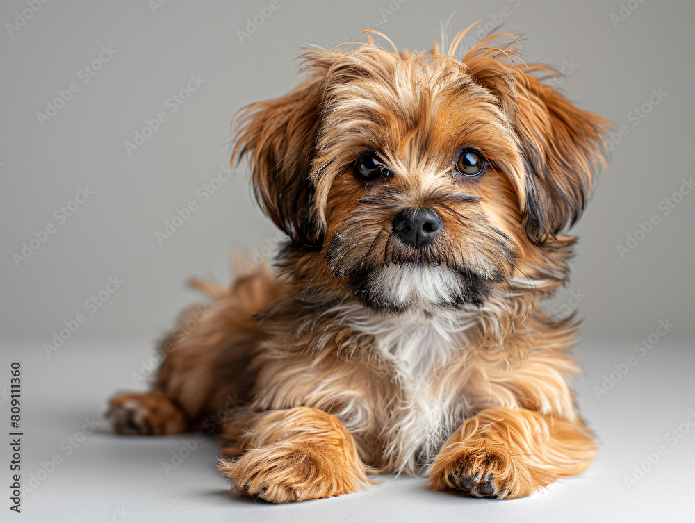 Cute, playful, young dog, Shih Tzu, pet, couch, sofa, Headshot, Portrait, photorealistic, transparent, png, AI