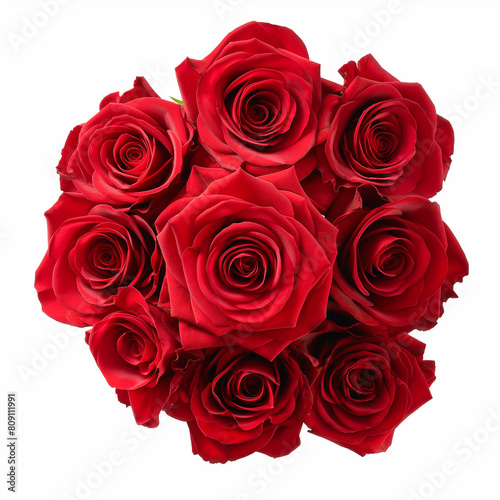there is a bouquet of red roses on a white background