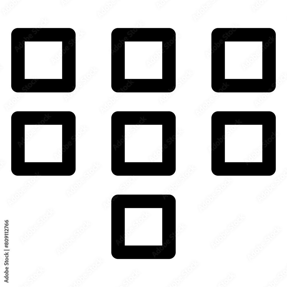 dial pad line icon isolated on white background dial pad line icon isolated on white background