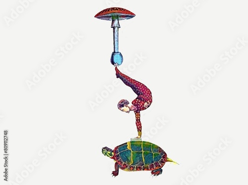 Fotografie balancing acrobat