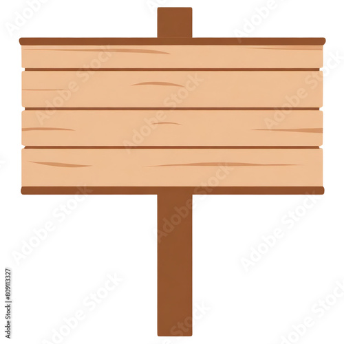 Wooden signboard clipart illustration