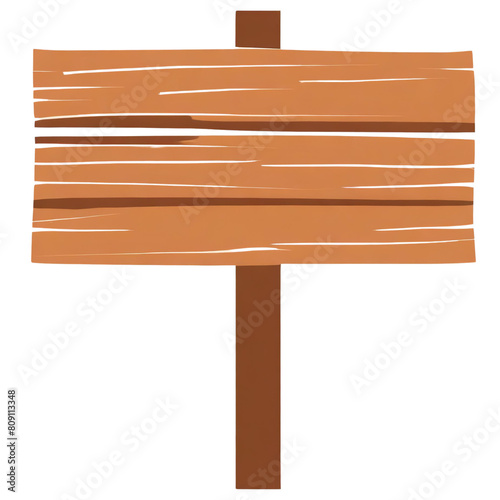 Wooden signboard clipart illustration