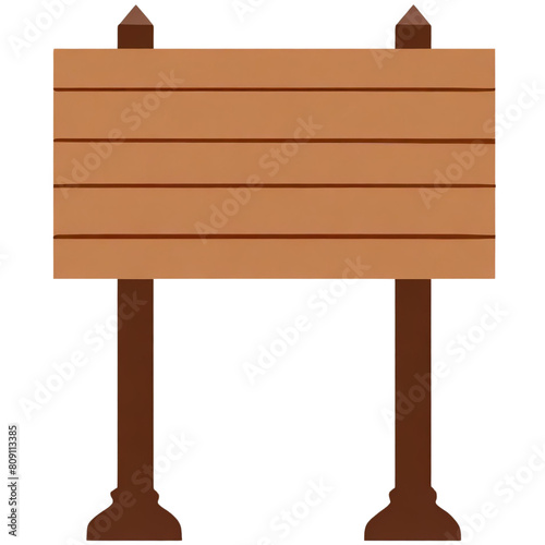 Wooden signboard clipart illustration