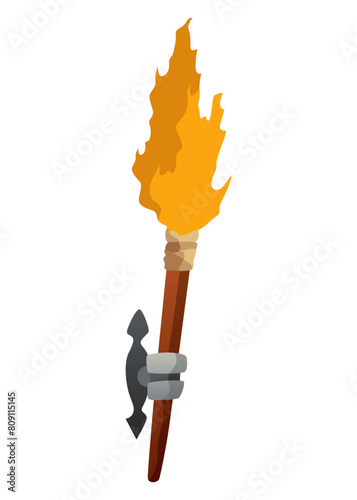 Vector cartoon medieval prison, torture object. Vector element isolated on white