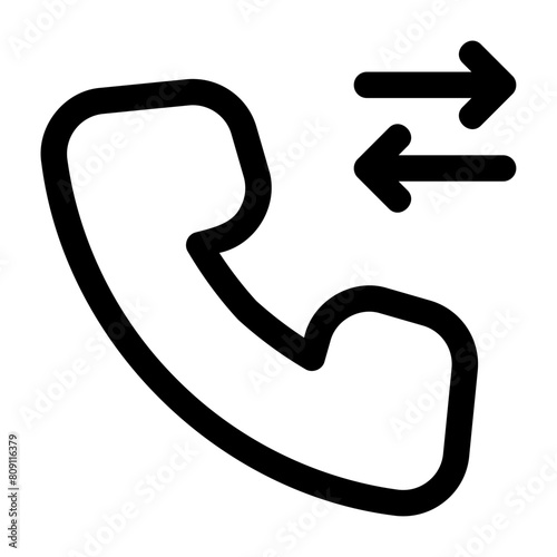 phone line icon isolated on white background