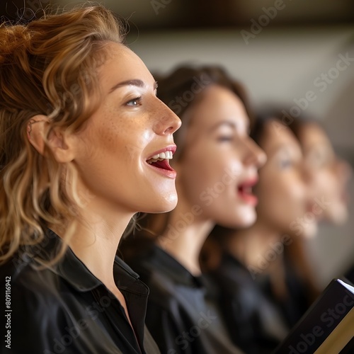 The Harmonious Voices of an A Cappella Ensemble Captivating the Stage with Passion and
