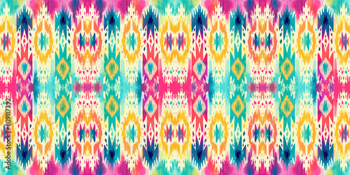 Seamless batik pattern,Seamless tribal batik pattern,and Seamless colorful pattern resemble ethnic boho, Aztec,and ikat styles.designed for use in wallpaper,fabric,curtain,carpet,Batik Embroidery